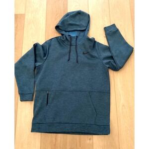 NIKE THERMA DRI-FIT PULLOVER HOODIE SWEATSHIRT TEAL/BLACK.  MEN'S LARGE. NWOT